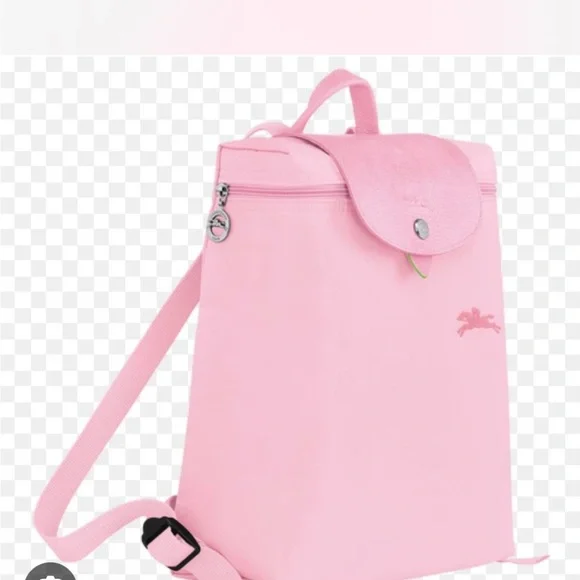 Longchamp Pink Le Pliage Nylon Backpack NEW, wrapped Longchamp Le Pliage Nylon Backpack FLOWER PINK  main image 3